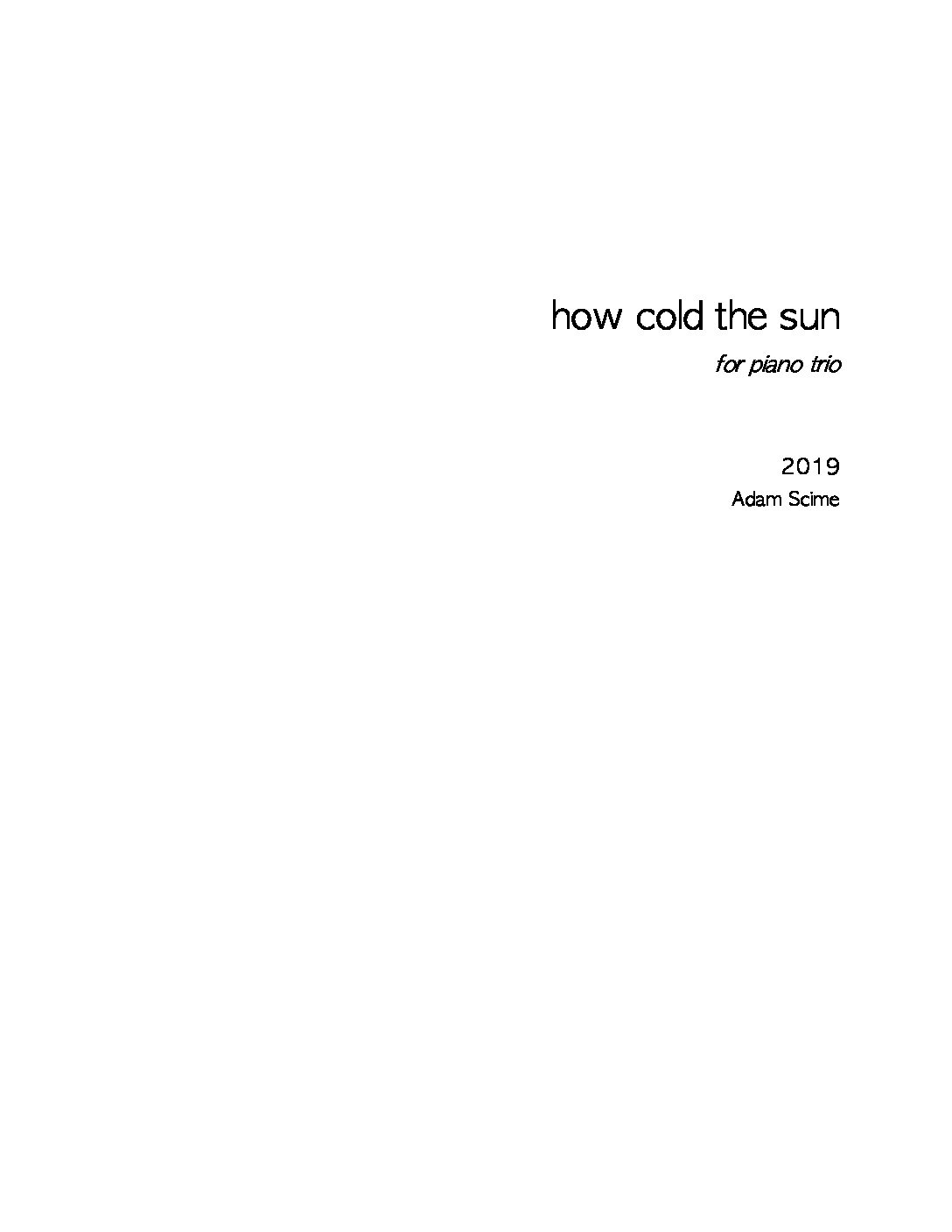how cold the sun - Score-6p
